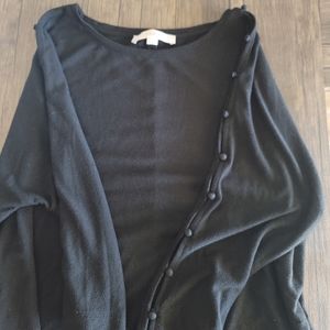 Loft Relaxed Fit Black Long Sleeve Top